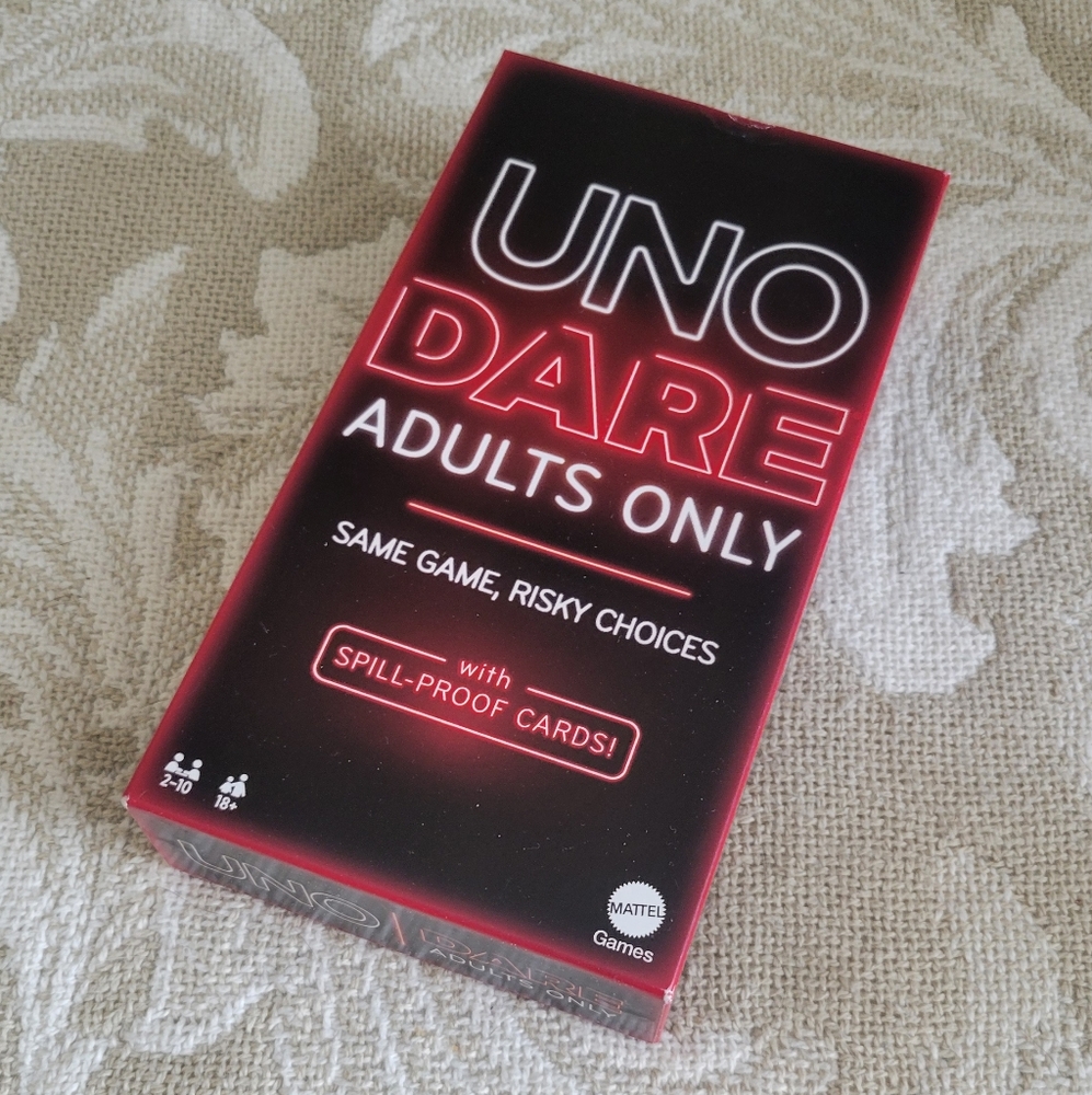 Mattel UNO Dare Adult XXX Card Game - Red and Black